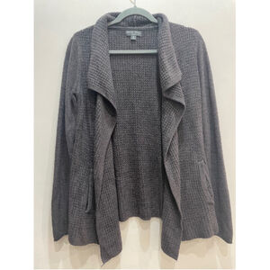 Barefoot Dreams CozyChic Lite Coastal Cardi Medium Waffle Knit Cozy Loungewear